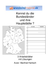 Bundesländer und ihre Hauptstädte